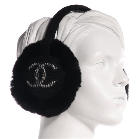 Black Wool Earmuffs 